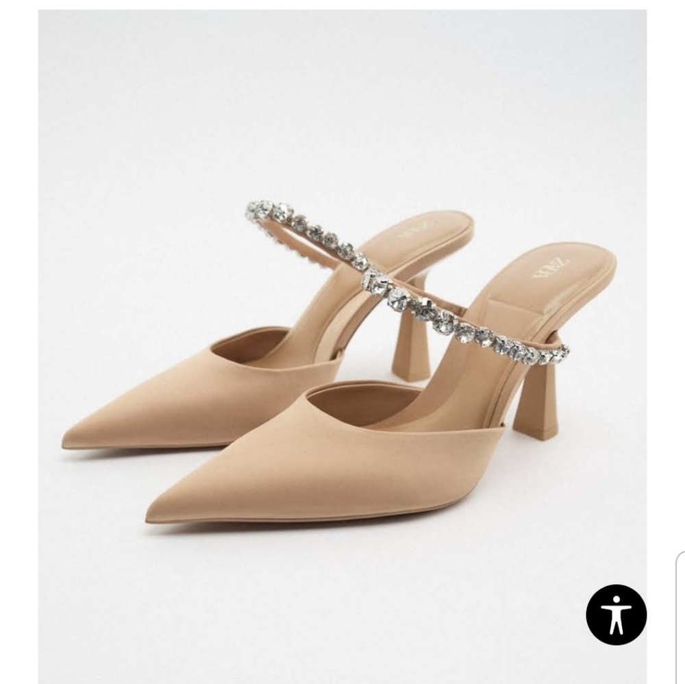 Zara Rhinestone Heeled Shoes